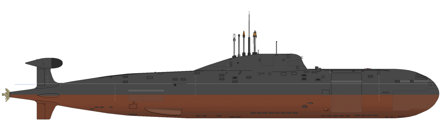 Russian K-152 Nerpa Akula-Class Submarine (Project 971) 36 Inches Model