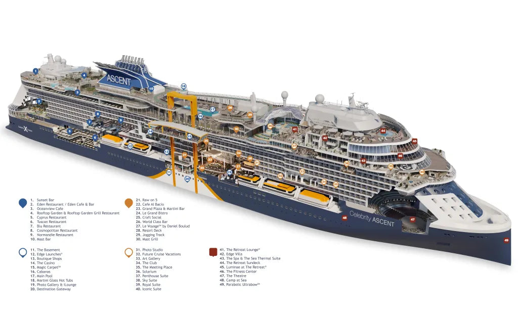 American Celebrity Ascent (Edge-Class) Cruise Ship 36 Inches Model