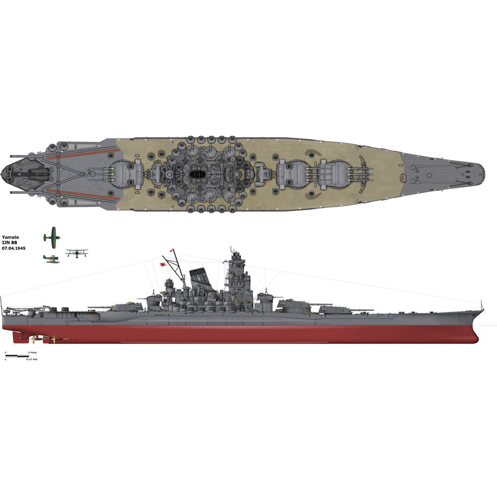 Japanese Yamato Battleship (1941) 36 Inches Model