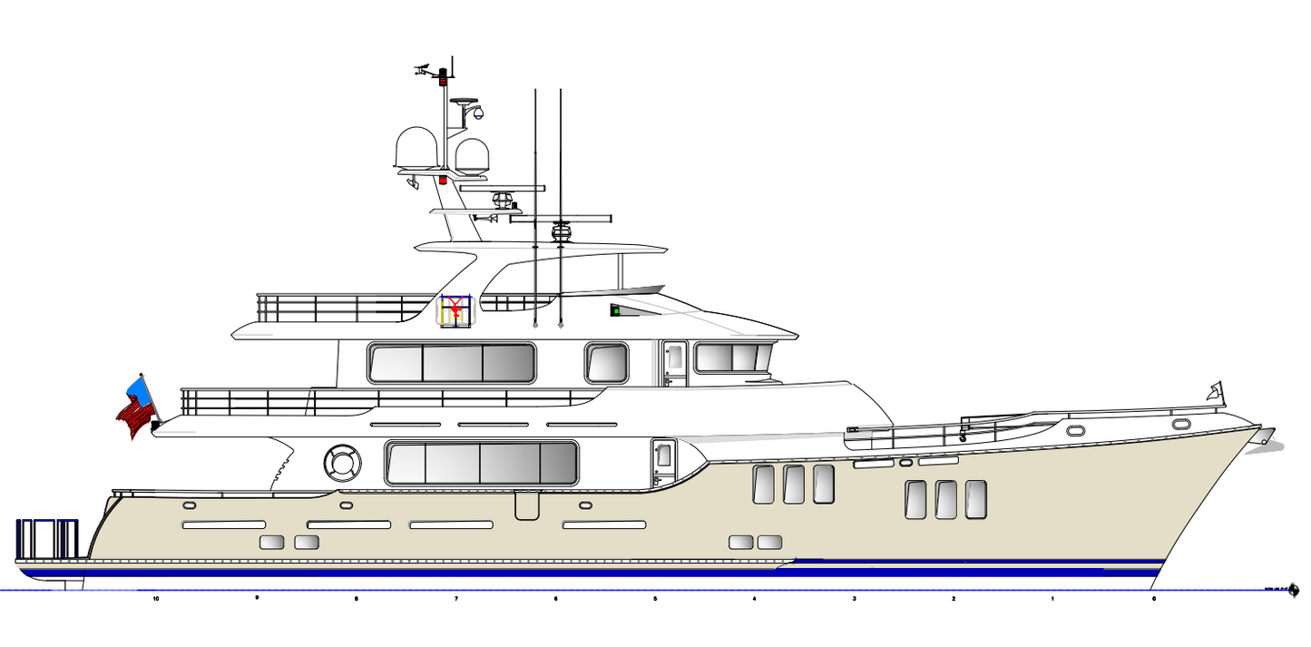 American Nordhavn 96 30 Inches Ship Model
