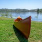 RED CANOE WITH RIBS CURVED BOW | Wooden Kayak | Boat | Canoe with Paddles for fishing and water sports For Wholesale
