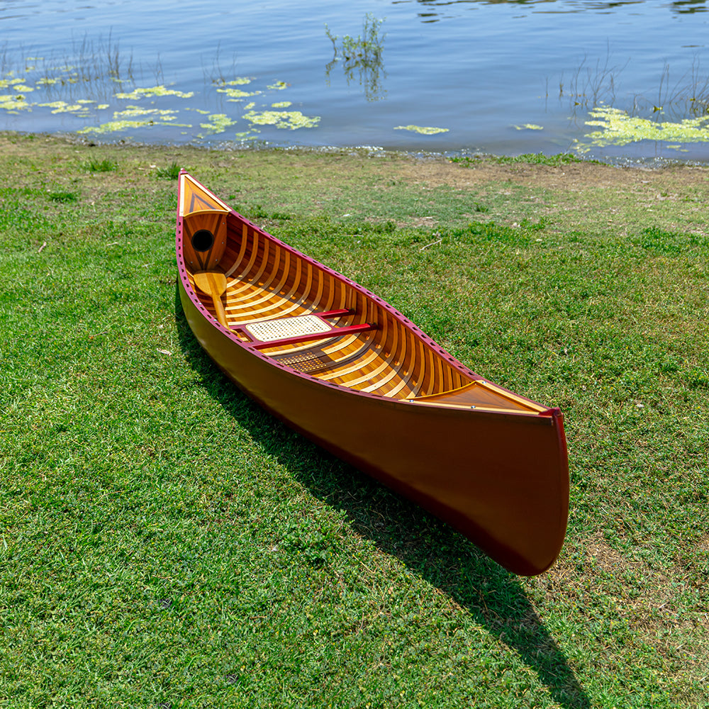 RED CANOE WITH RIBS CURVED BOW | Wooden Kayak | Boat | Canoe with Paddles for fishing and water sports For Wholesale