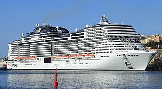 Italian MSC Meraviglia Cruise Ship 30 Inches Model