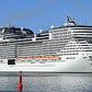 Italian MSC Meraviglia Cruise Ship 36 Inches Model