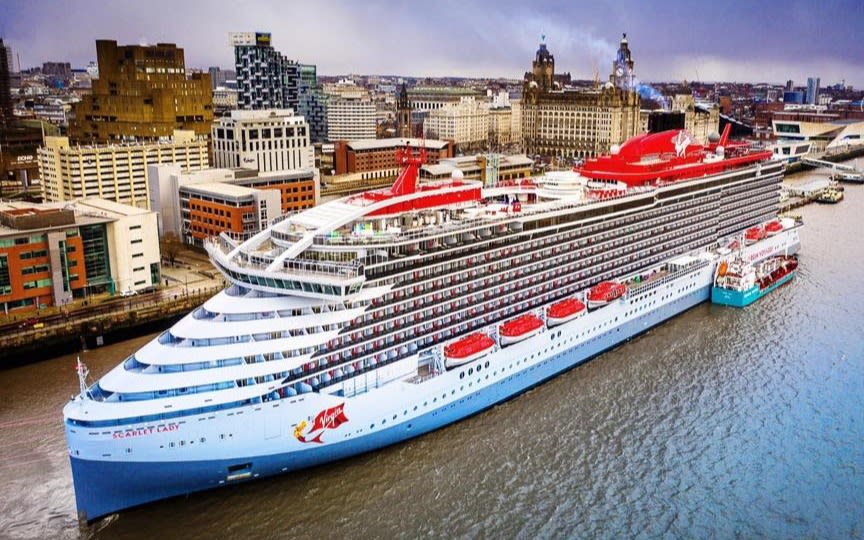 British Scarlet Lady Cruise Ship 30 Inches Model
