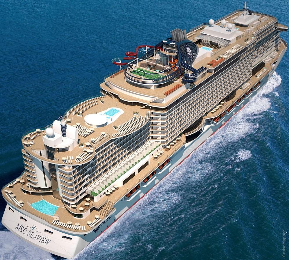 Italian MSC Seascape (Seaside EVO-Class) Cruise Ship 36 Inches Model