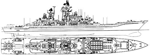 Russian Kirov-Class (Project 1144 Orlan) 30 Inches Battlecruiser Model