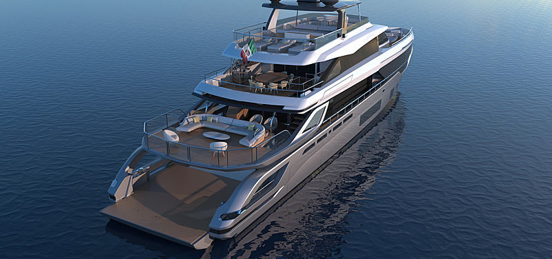 Italian Azimut Grande Trideck (Grande Series) 36 Inches Ship Model