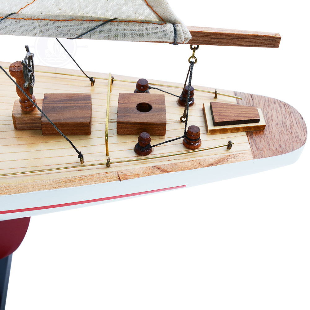 ENDEAVOUR PAINTED L60 Model Yacht | Fully Assembled Wooden Ship Model For Wholesale