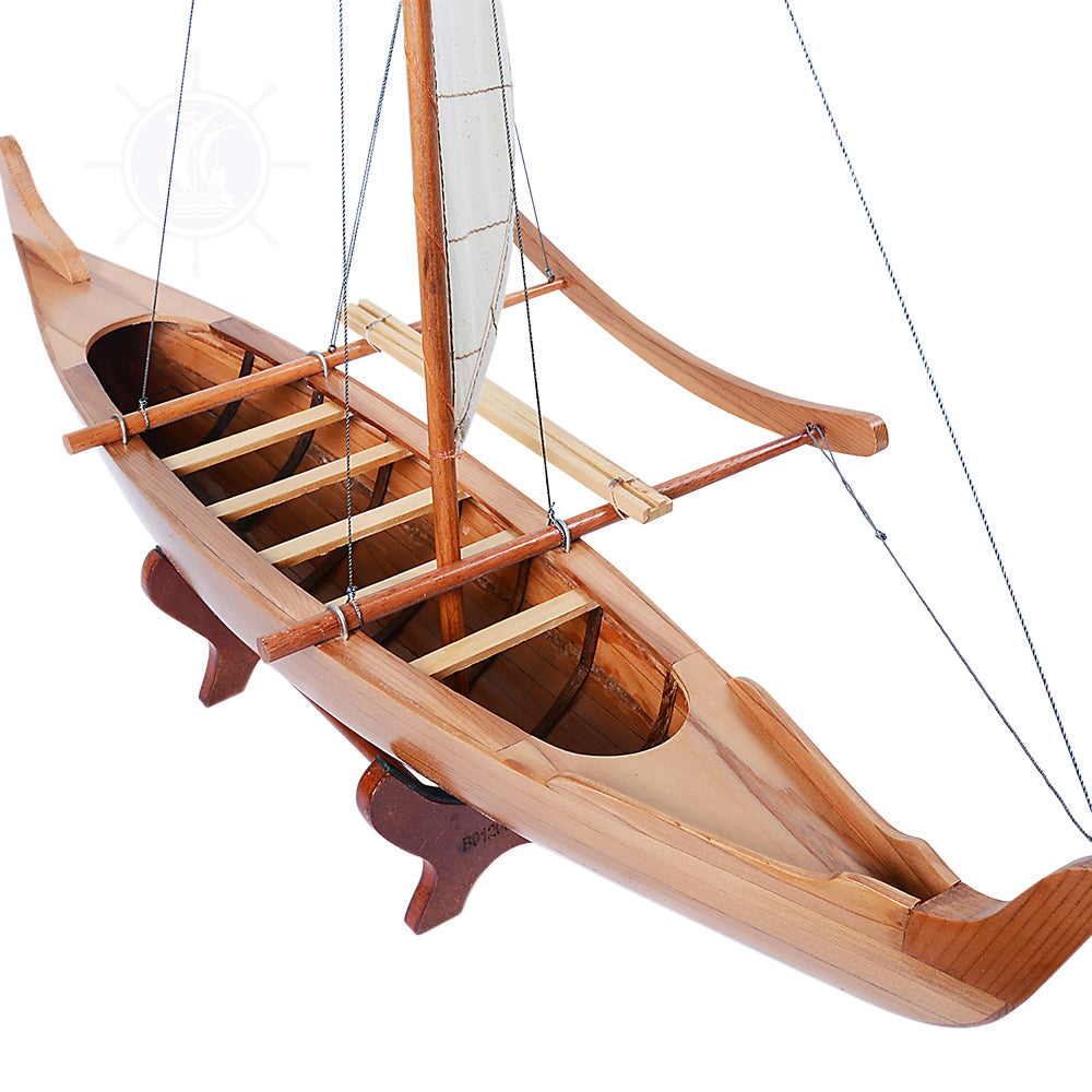 HAWAIIAN CANOE MODEL BOAT | High-quality | Fully Assembled Wooden Model boats  For Wholesale