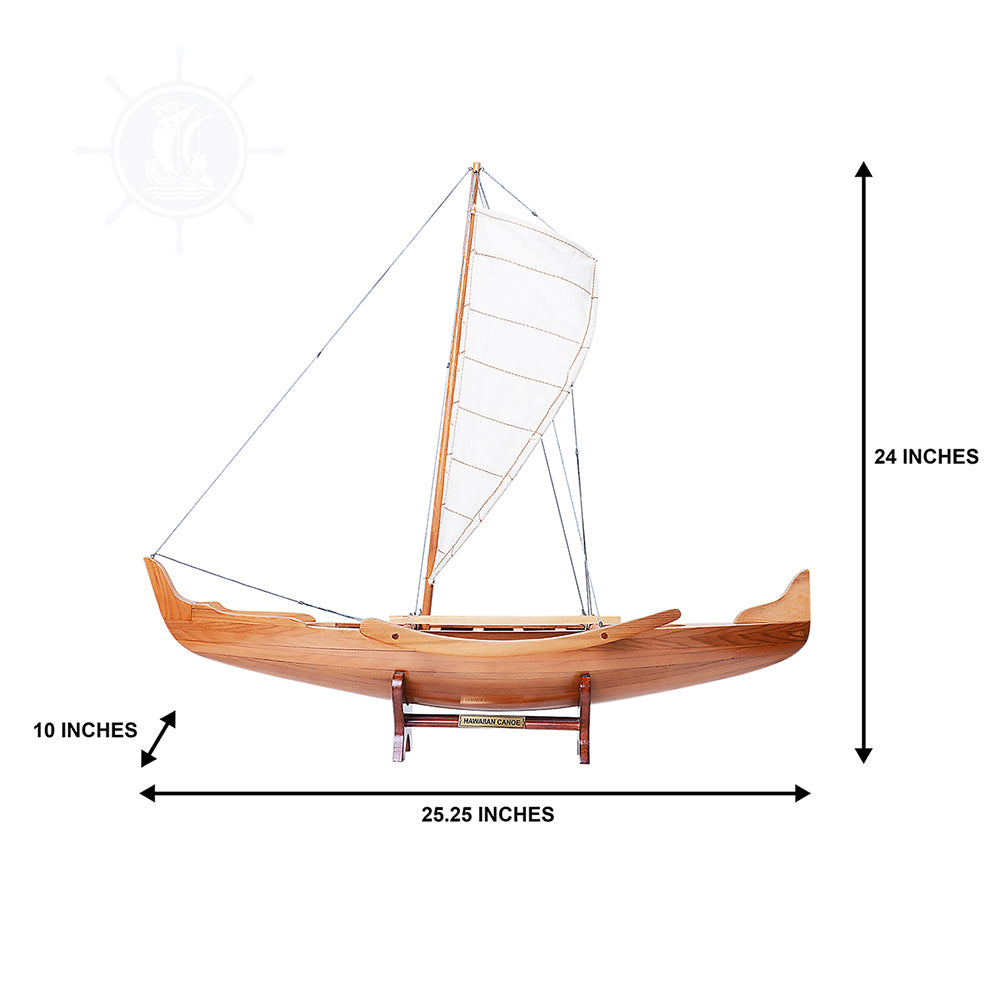 HAWAIIAN CANOE MODEL BOAT | High-quality | Fully Assembled Wooden Model boats  For Wholesale