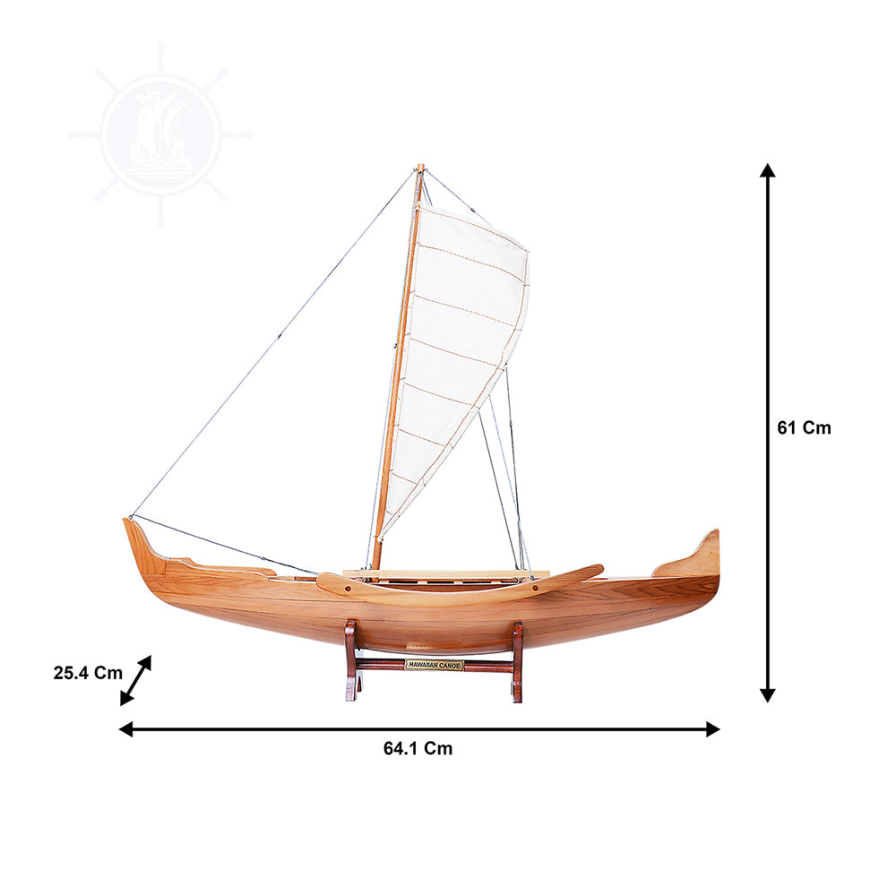 HAWAIIAN CANOE MODEL BOAT | High-quality | Fully Assembled Wooden Model boats  For Wholesale
