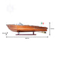 RIVA AQUARAMA REPLICA MODEL BOAT L64 | High-quality | Fully Assembled Wooden Model boats For Wholesale