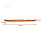 KAYAK WITH ARROWS DESIGN 17 FEET LONG | Wooden Kayak | Boat | Canoe with Paddles for fishing and water sports For Wholesale
