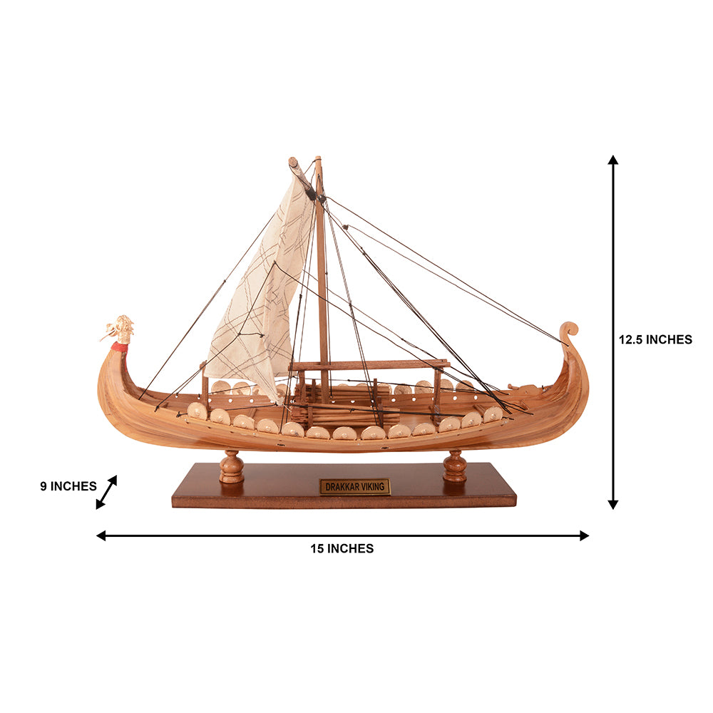Drakkar Viking MODEL BOAT L40 | High-quality | Fully Assembled Wooden Model boats For Wholesale
