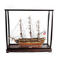 USS CONSTITUTION MIDSIZE WITH DISPLAY CASE | High-quality | Fully Assembled Wooden Ship Model
