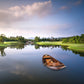 SMALL SOUTH EAST ASIA SAMPAN BOAT RED BOTTOM | WOODEN BOAT | CANOE | KAYAK | GONDOLA | DINGHY For Wholesale