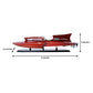 FERRARI HYDROPLANE MODEL BOAT PAINTED L80 | High-quality | Fully Assembled Wooden Model boats For Wholesale