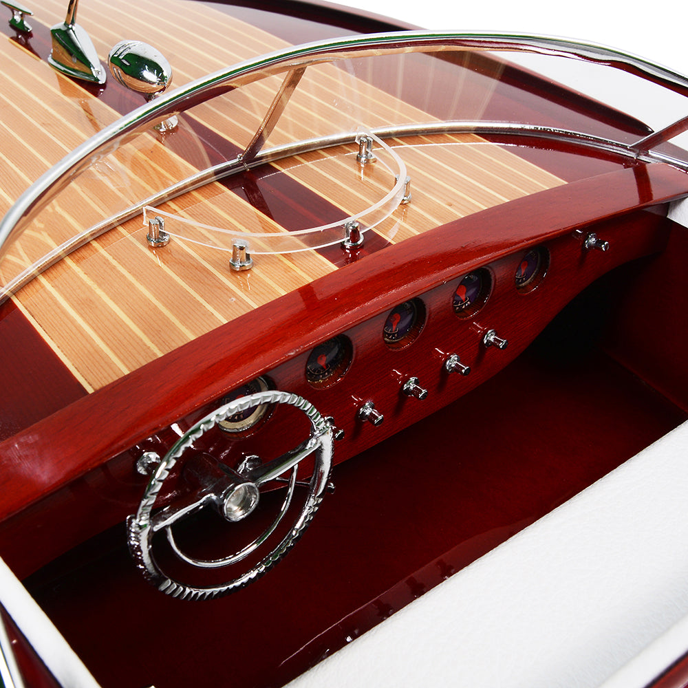RIVA ARISTON MODEL BOAT PAINTED L90 | High-quality | Fully Assembled Wooden Model boats For Wholesales