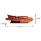 FERRARI HYDROPLANE MODEL BOAT READY FOR RC | High-quality | Fully Assembled Wooden Model boats For Wholesale