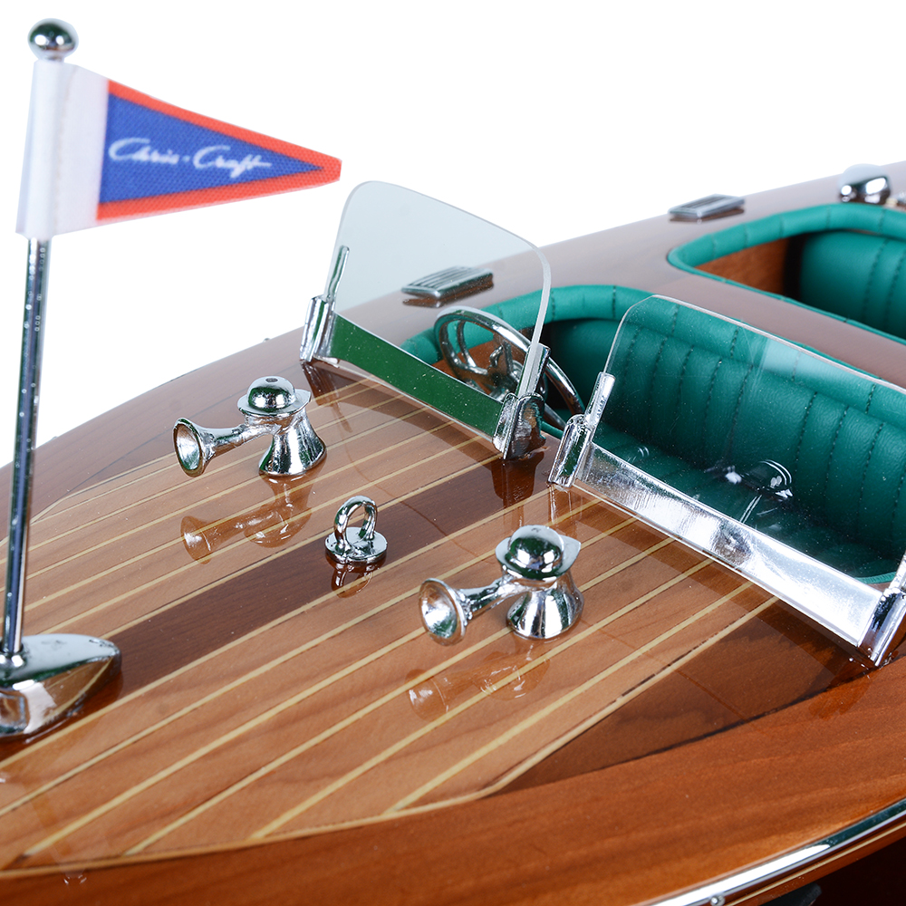 CHRIS CRAFT TRIPLE COCKPIT MODEL BOAT MEDIUM | High-quality | Fully Assembled Wooden Model boats For Wholesale