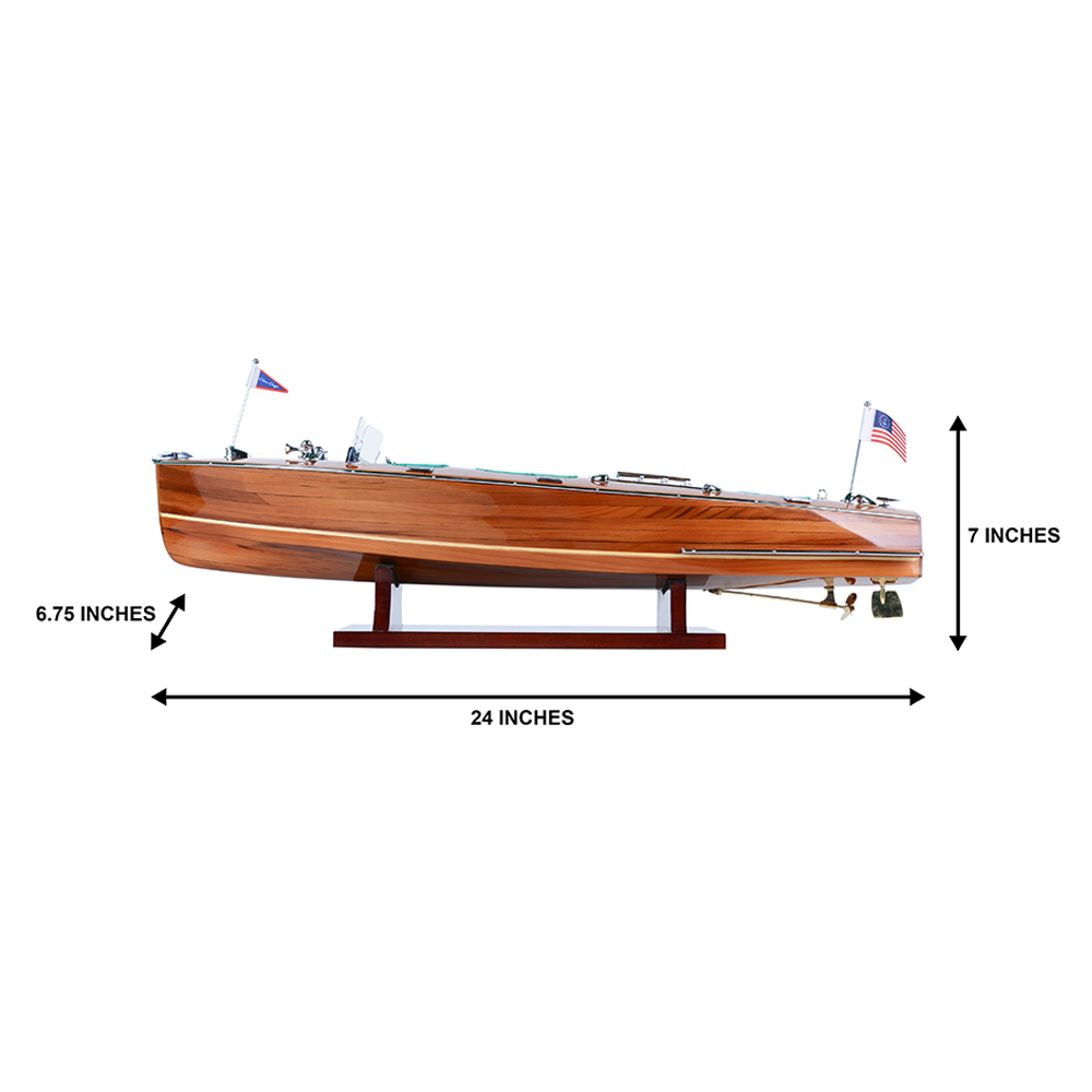 CHRIS CRAFT TRIPLE COCKPIT MODEL BOAT MEDIUM | High-quality | Fully Assembled Wooden Model boats For Wholesale