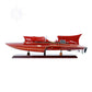 FERRARI HYDROPLANE MODEL BOAT MEDIUM | High-quality | Fully Assembled Wooden Model boats For Wholesale