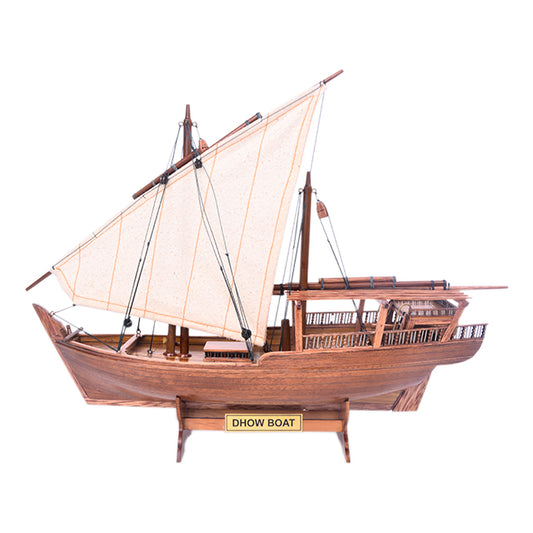 DHOW NATURE COLOR L30 | High-quality | Fully Assembled Wooden Model boats For Wholesale