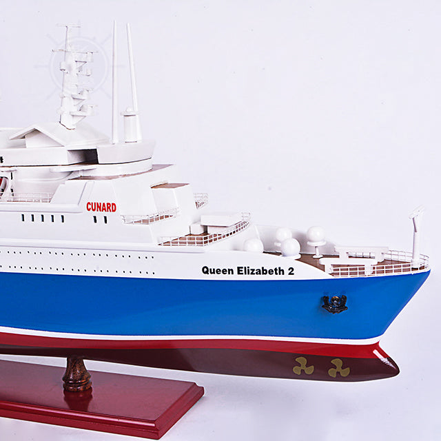 Queen Elizabeth II Painted Large Cruiseship Model