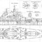 French Jean Bart (Richelieu-Class) Battleship 30 Inches Model