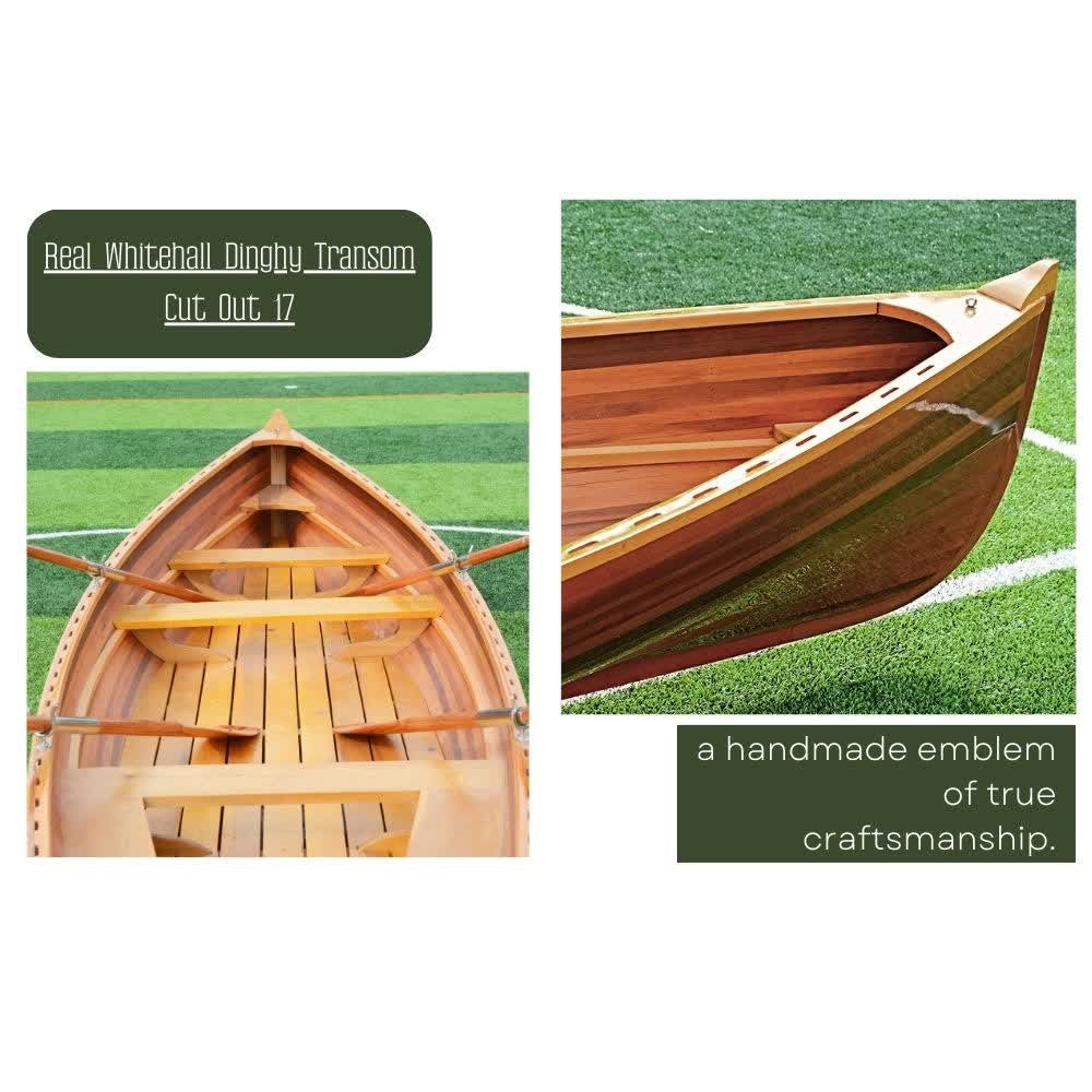 REAL WHITEHALL DINGHY TRANSOM CUT OUT 17 | Wooden Kayak |  Boat | Canoe with Paddles for fishing and water sports For Wholesale