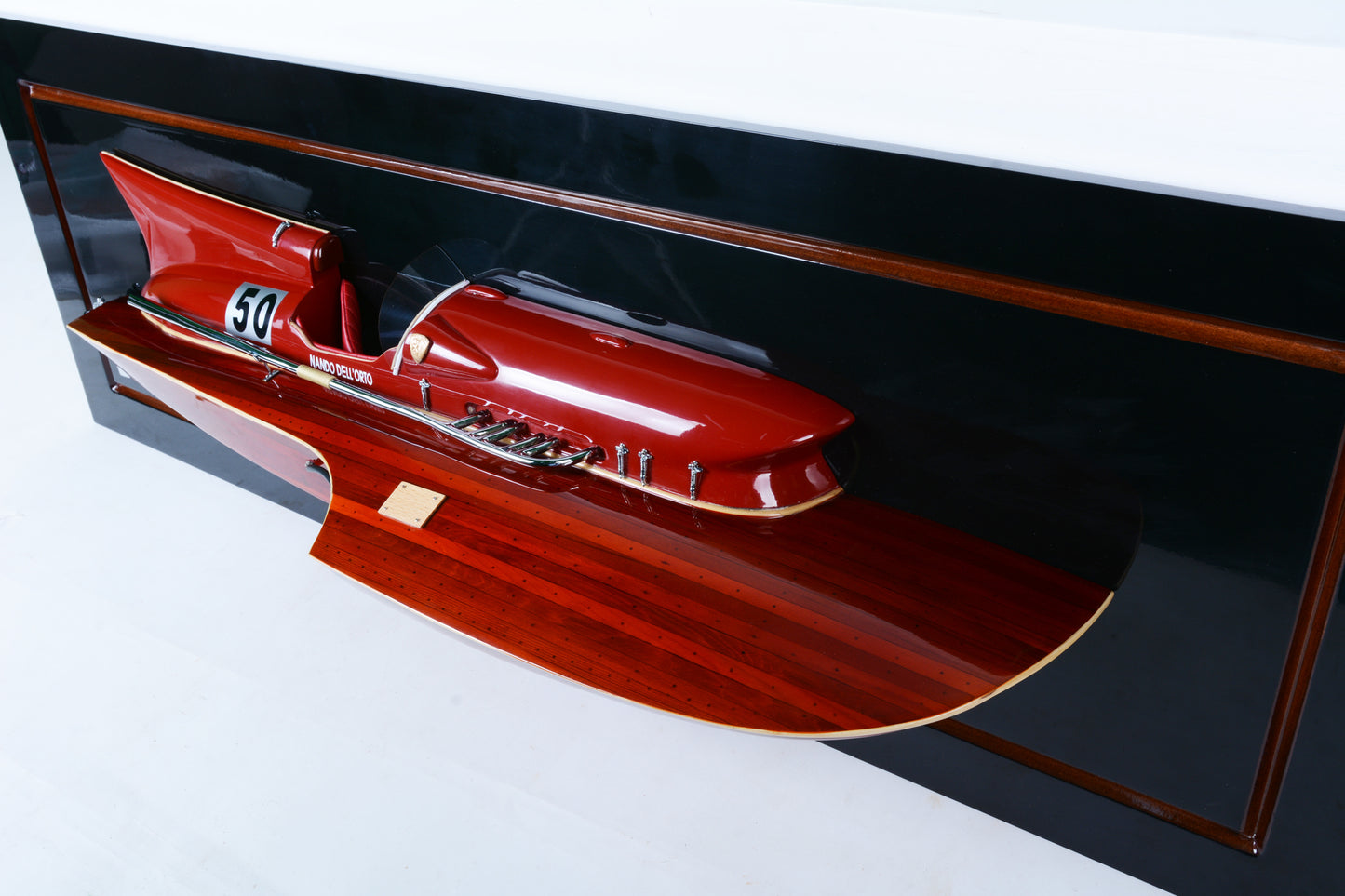 FERRARI HYDROPLANE HALF HULL L90 | High-quality | Fully Assembled Wooden Ship Models For Wholesale