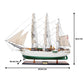 DANMARK PAINTED MODEL SHIP | High-quality | Fully Assembled Wooden Ship Models For Wholesale