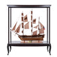 USS CONSTITUTION 56L WITH DISPLAY CASE NO GLASS | High-quality | Fully Assembled Wooden Ship Model