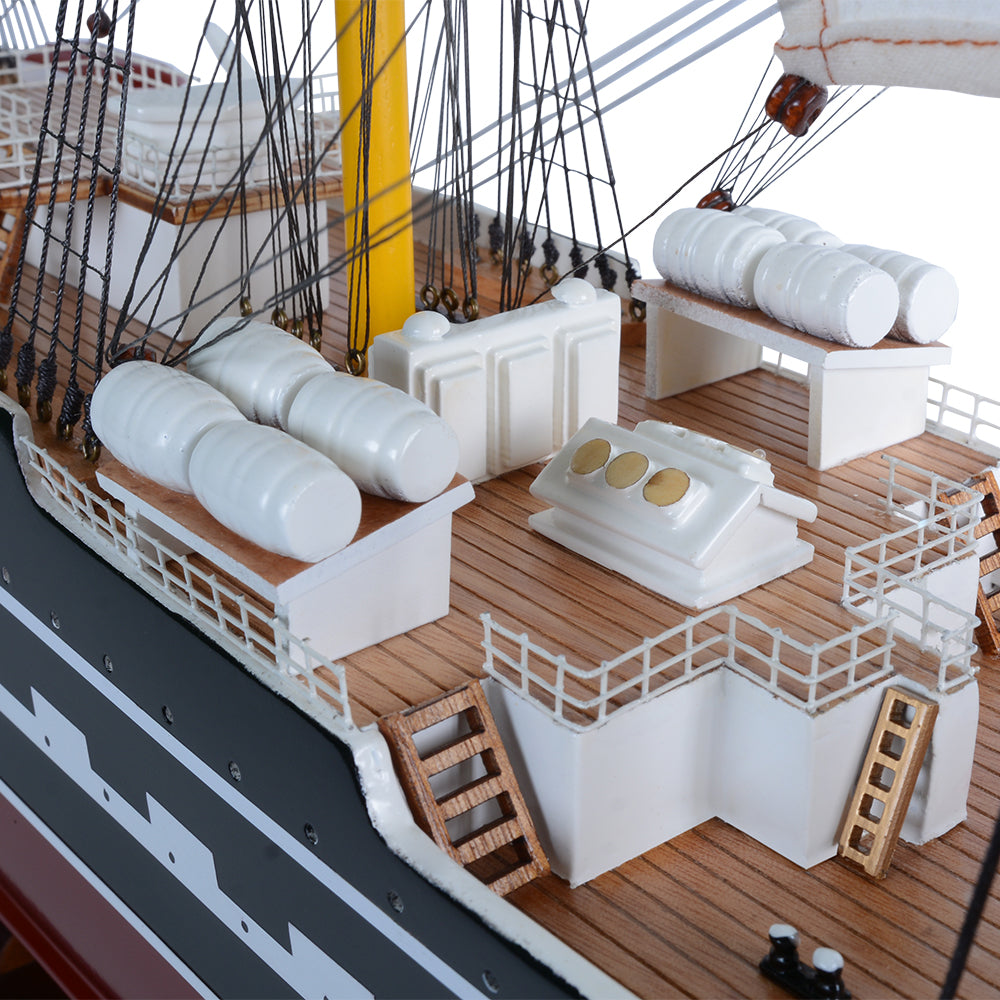 KRUZENSHTERN PAINTED L80CM | High-quality | Fully Assembled Wooden Ship Models For Wholesale