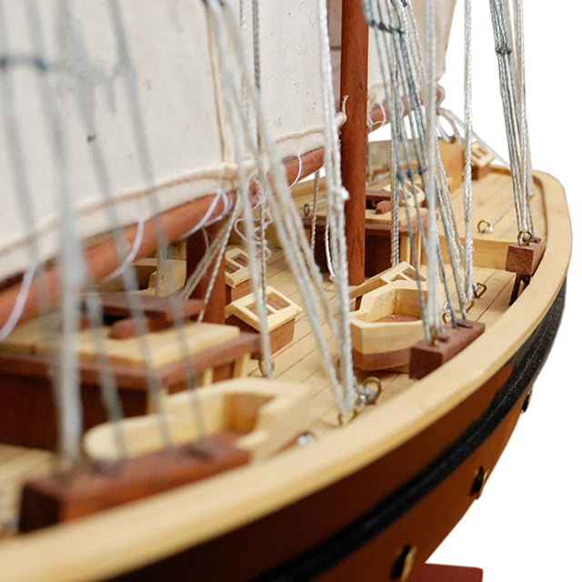 ATLANTIC PAINTED LARGE | Partially Assembled Wooden Yacht Model For Wholesale
