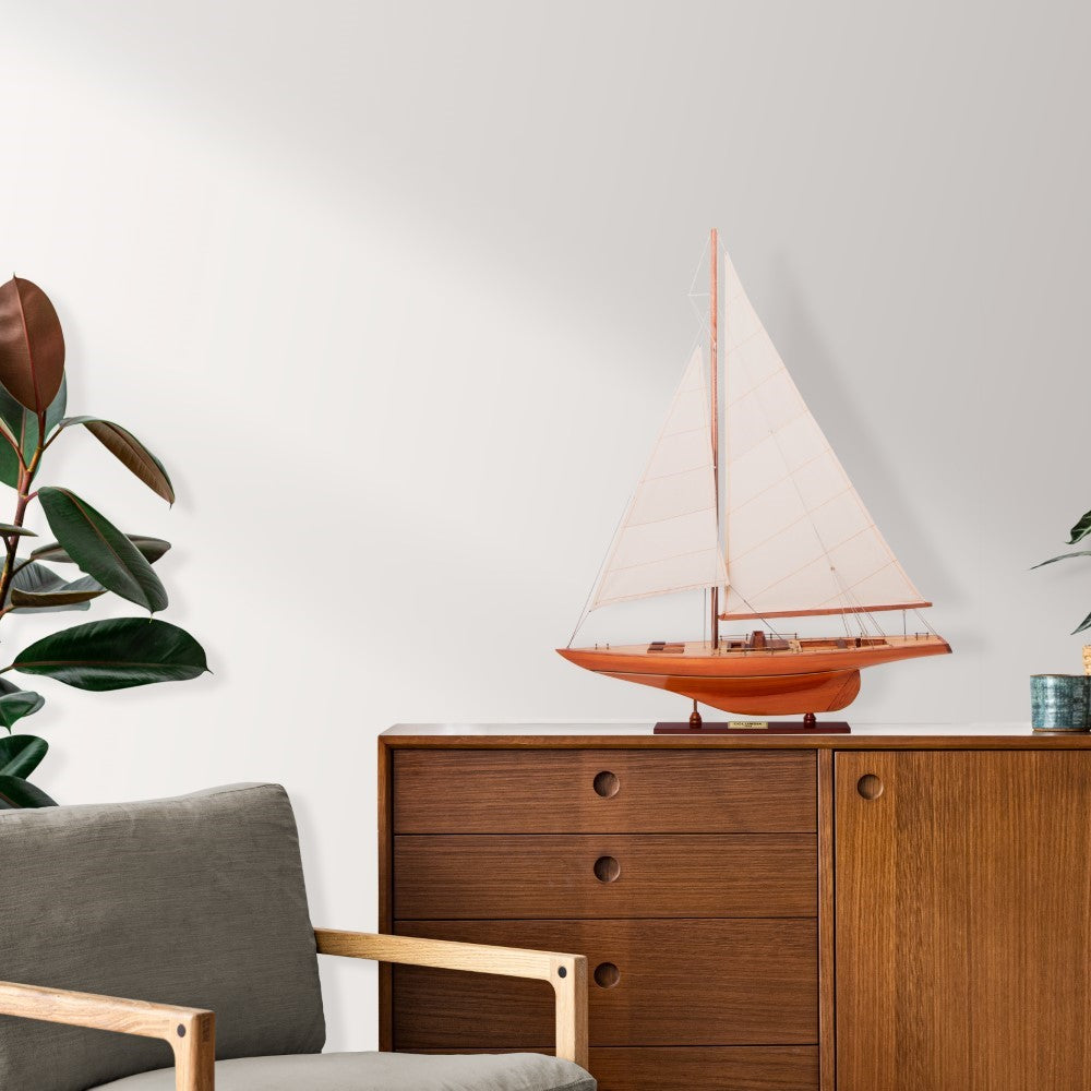 COLUMBIA Model Yacht Medium  Fully Assembled Wooden Ship Model For Wholesalec