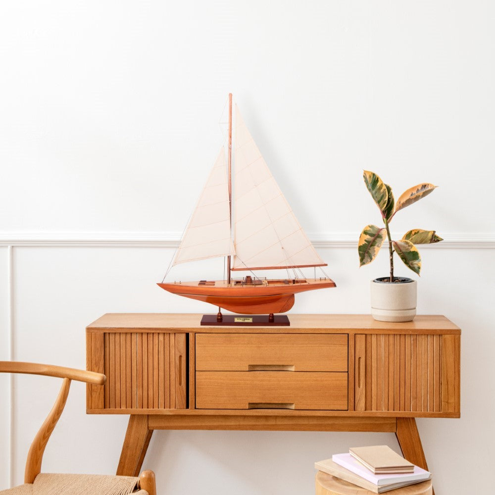 COLUMBIA Model Yacht Medium  Fully Assembled Wooden Ship Model For Wholesalec