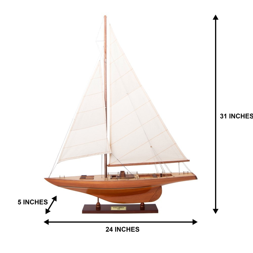 COLUMBIA Model Yacht Medium  Fully Assembled Wooden Ship Model For Wholesalec