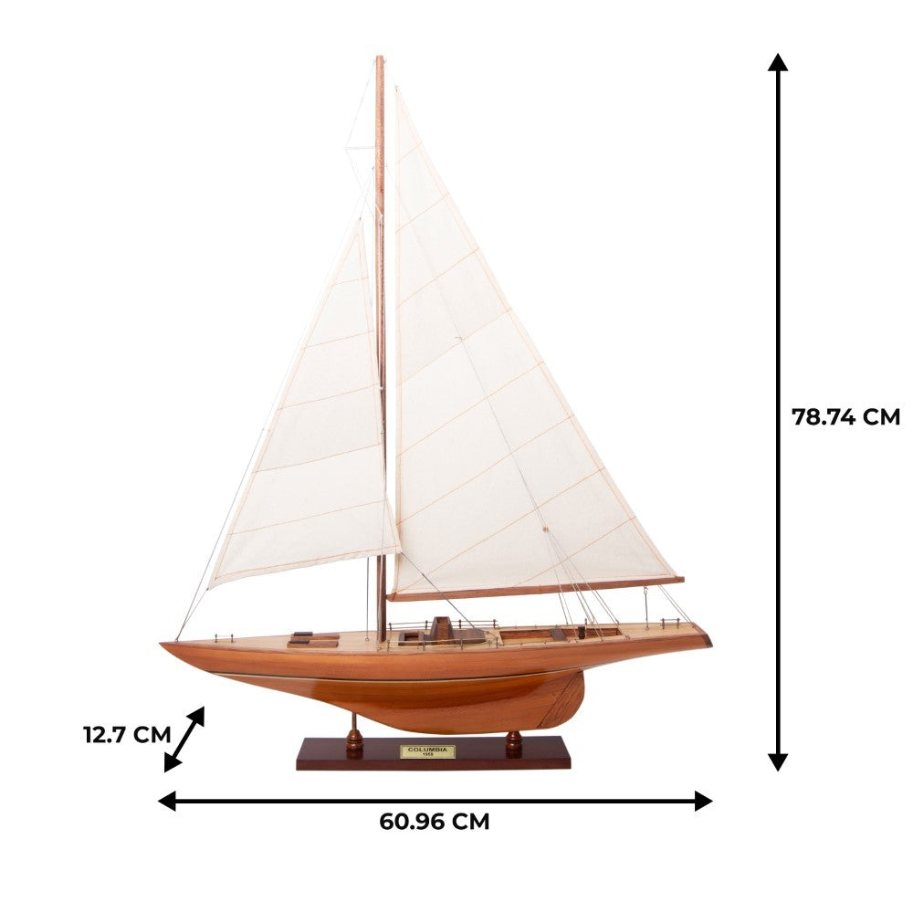 COLUMBIA Model Yacht Medium  Fully Assembled Wooden Ship Model For Wholesalec