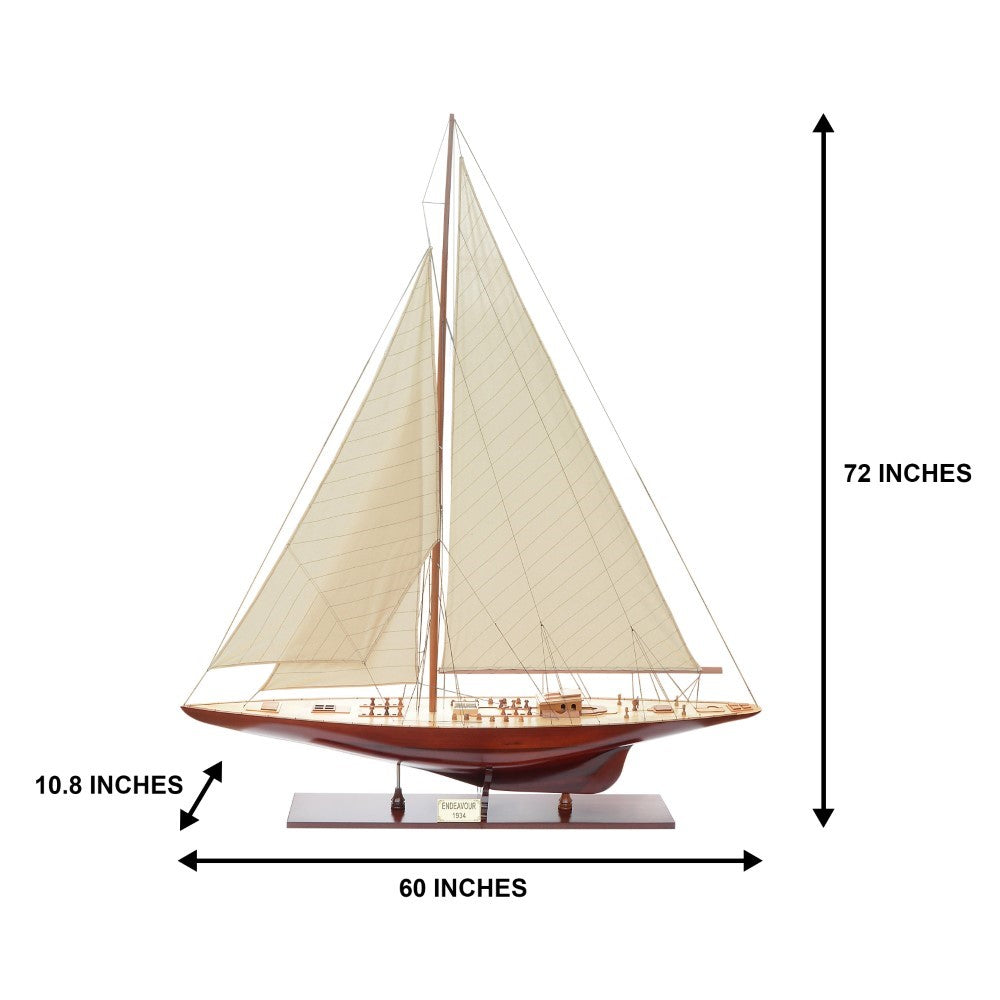 ENDEAVOUR XXL Model Yacht - Fully Assembled Wooden Ship Model For Wholesale