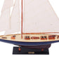 SHAMROCK DARK BLUE & BROWN PAINTED | Fully Assembled Wooden Model boats For Wholesale