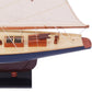 SHAMROCK DARK BLUE & BROWN PAINTED | Fully Assembled Wooden Model boats For Wholesale