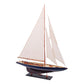 SHAMROCK DARK BLUE & BROWN PAINTED | Fully Assembled Wooden Model boats For Wholesale