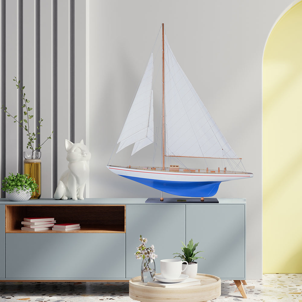 Enterprise Painted XLarge Sailboat Schooner Yacht Model