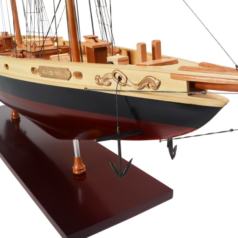 BLUENOSE II PAINTED L Model Yatch Partially Assembled Wooden Yacht Model For Wholesale