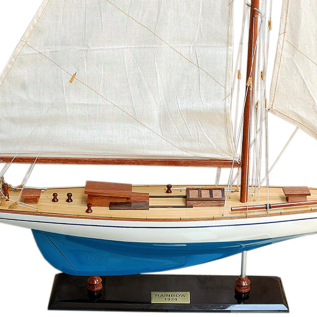 RAINBOW PAINTED LARGE | Fully Assembled Wooden Model Ship For Wholesale
