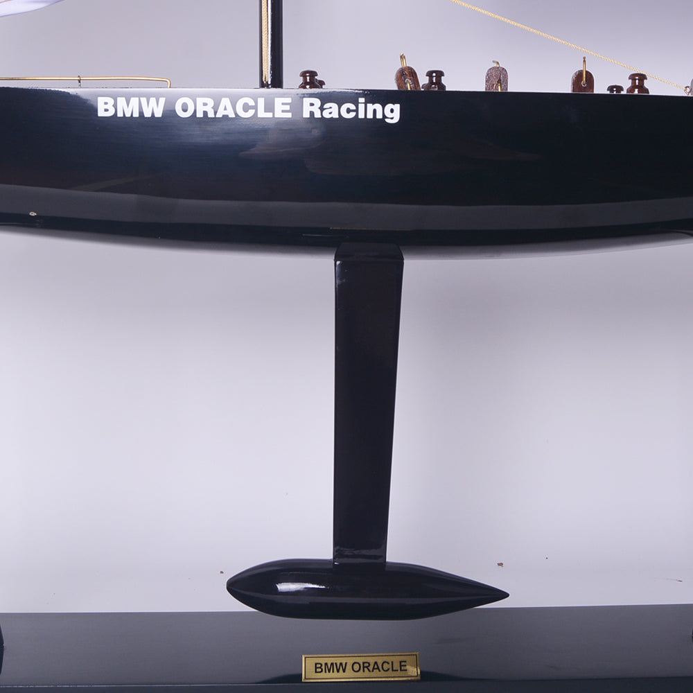 BMW Oracle Painted Medium Sailboat Schooner Yacht Model 31 Inches Long
