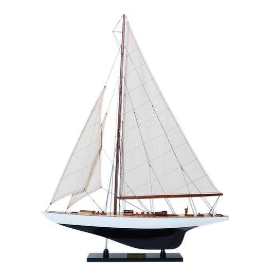 ENDEAVOUR BLACK WHITE PAINTED L60 | Fully Assembled Wooden Ship Model For Wholesale