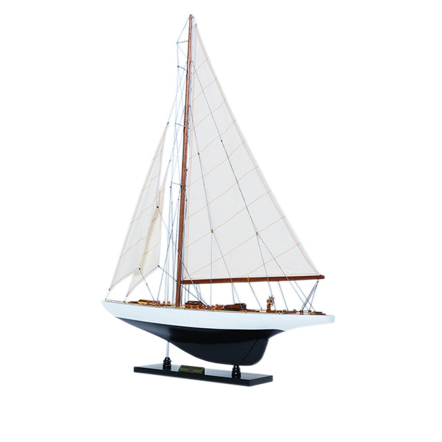 ENDEAVOUR BLACK WHITE PAINTED L60 | Fully Assembled Wooden Ship Model For Wholesale
